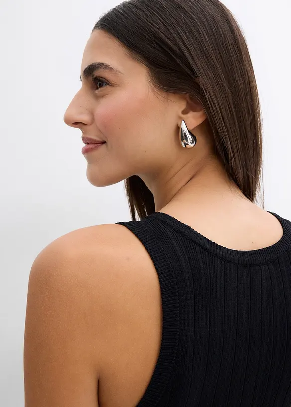 Gebreide jurk in A-lijn van een viscosemix, bonprix