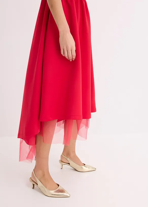 High-low jurk met onderrok van tule, bonprix