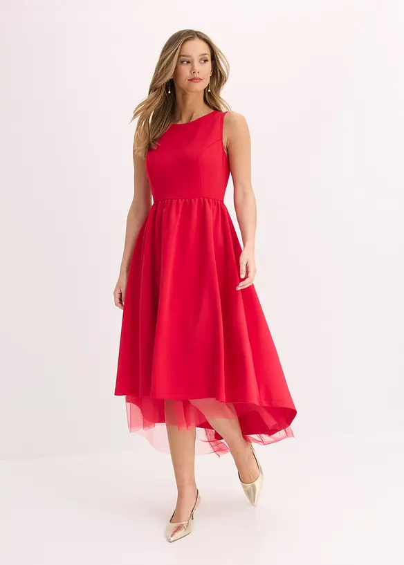 High-low jurk met onderrok van tule, bonprix
