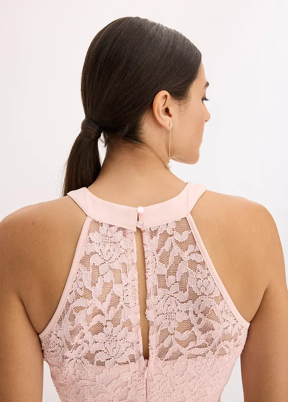 Maxi jurk met kant en een rok van tule, bonprix