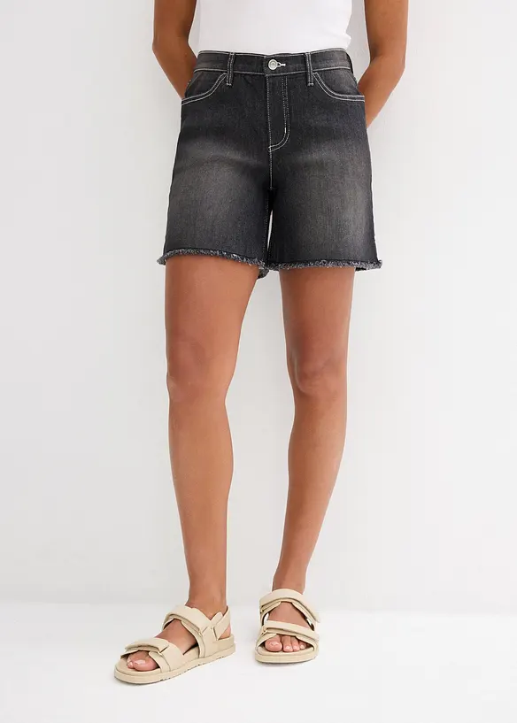 Stretch jeans short, mid waist, bonprix