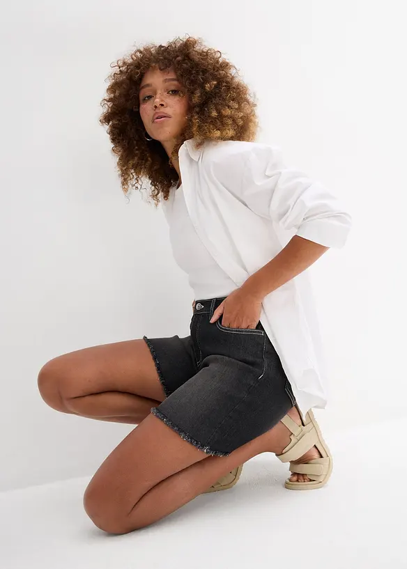 Stretch jeans short, mid waist, bonprix