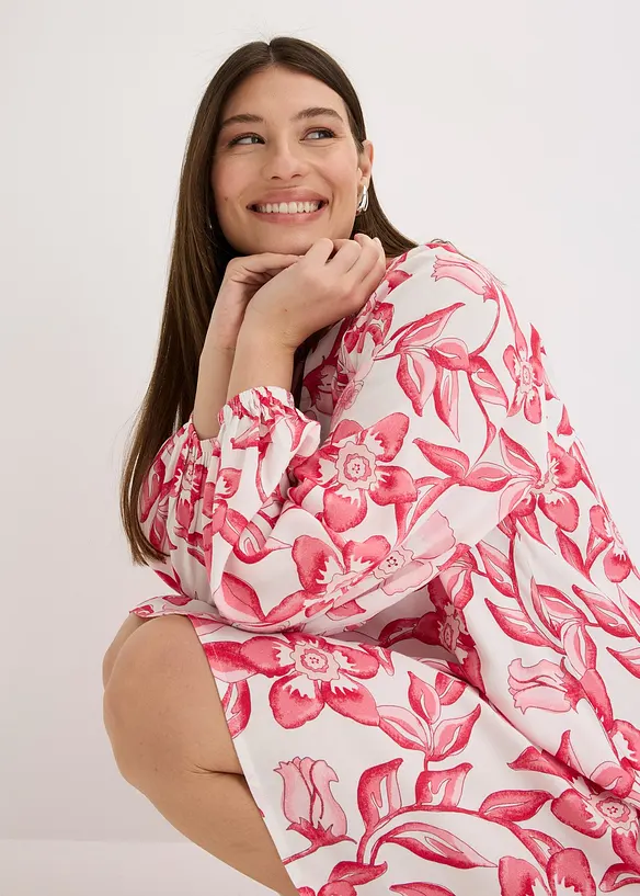 Gedessineerde tuniekjurk van soepele viscose, bonprix