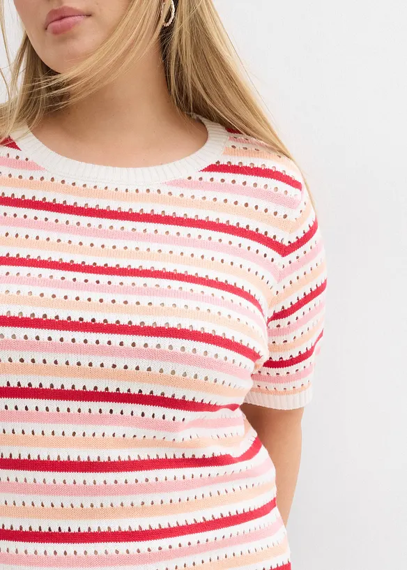 Geribd shirt met strepen, bonprix