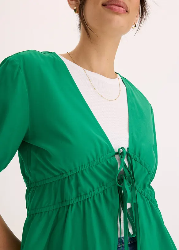 Blouse met strikjes, bonprix