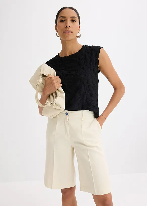 Bermuda met bandplooien, bonprix