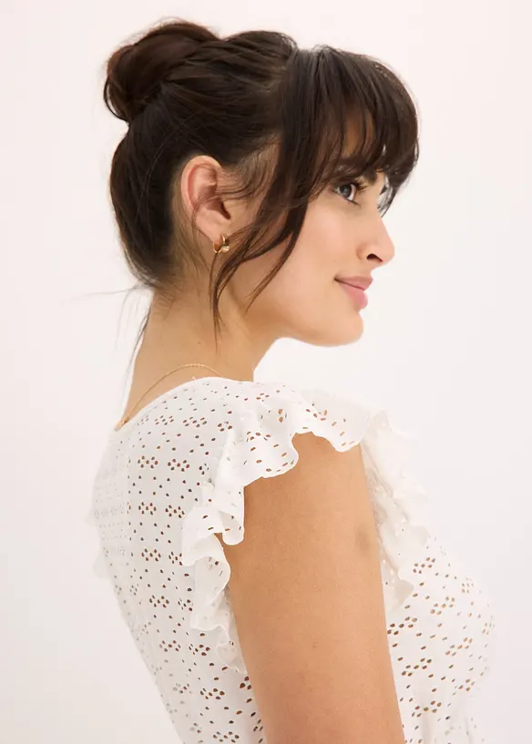 Shirt met broderie anglaise, bonprix
