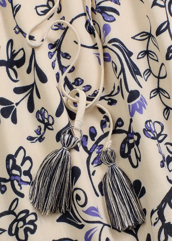 Korte boho jurk in linnenlook, bonprix
