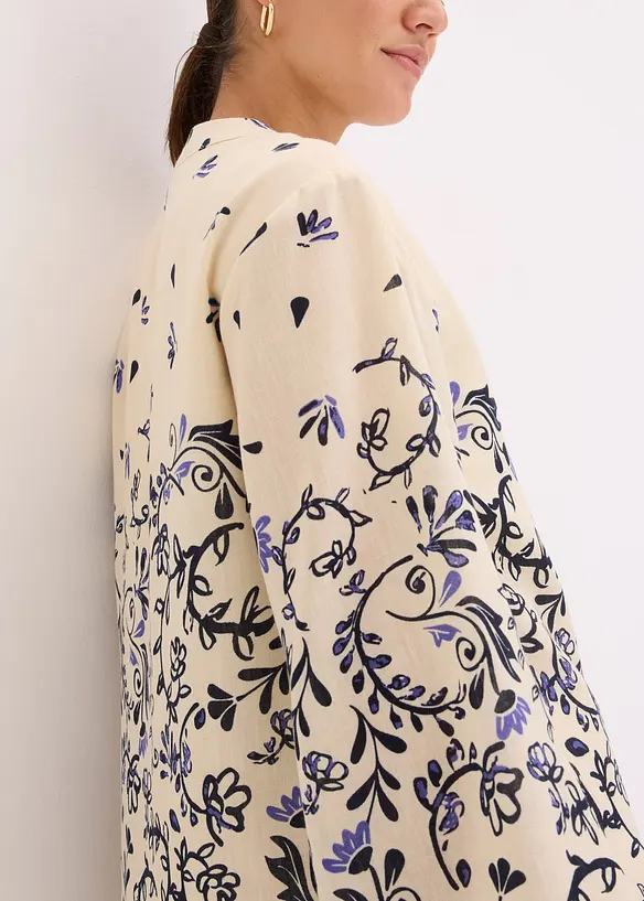 Korte boho jurk in linnenlook, bonprix