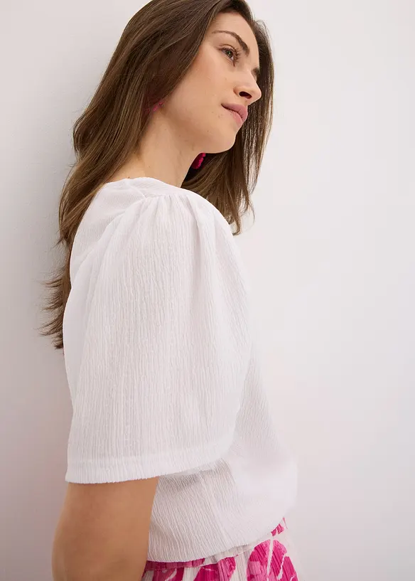 Shirt van gestructureerde crêpe, bonprix