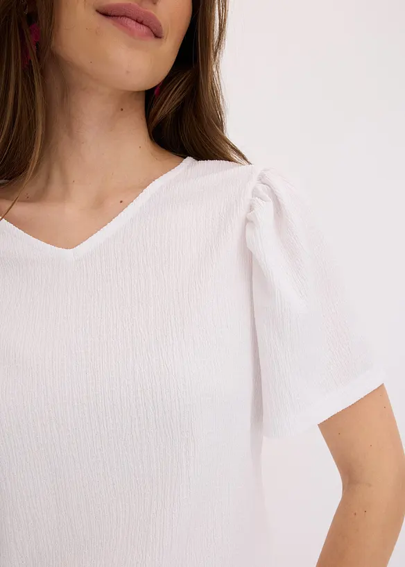 Shirt van gestructureerde crêpe, bonprix