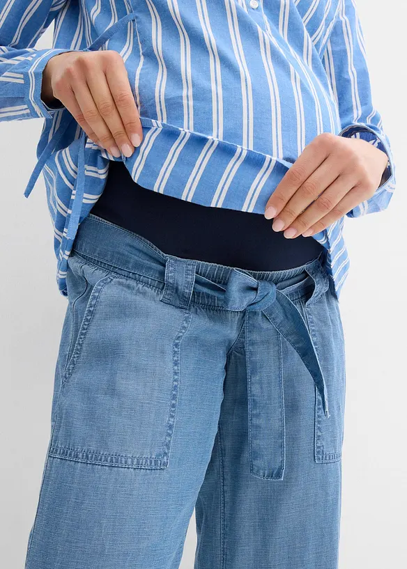 2-in-1 lichte zwangerschapsjeans met buikband halverwege de taille, bonprix