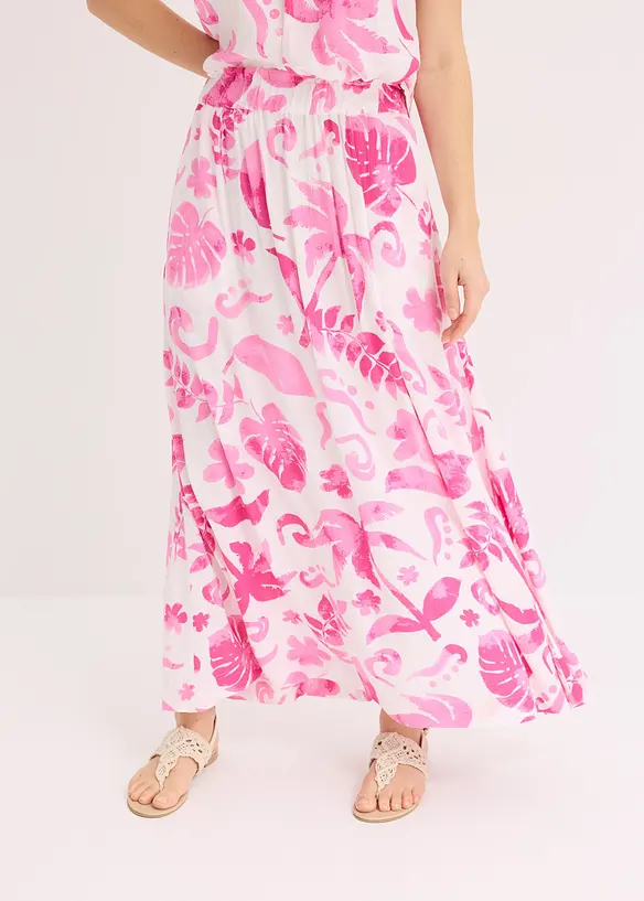 Maxirok van gestructureerde viscose, bonprix