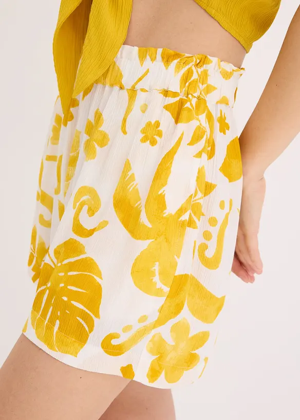 Gedessineerde short van gestructureerde viscose, bonprix