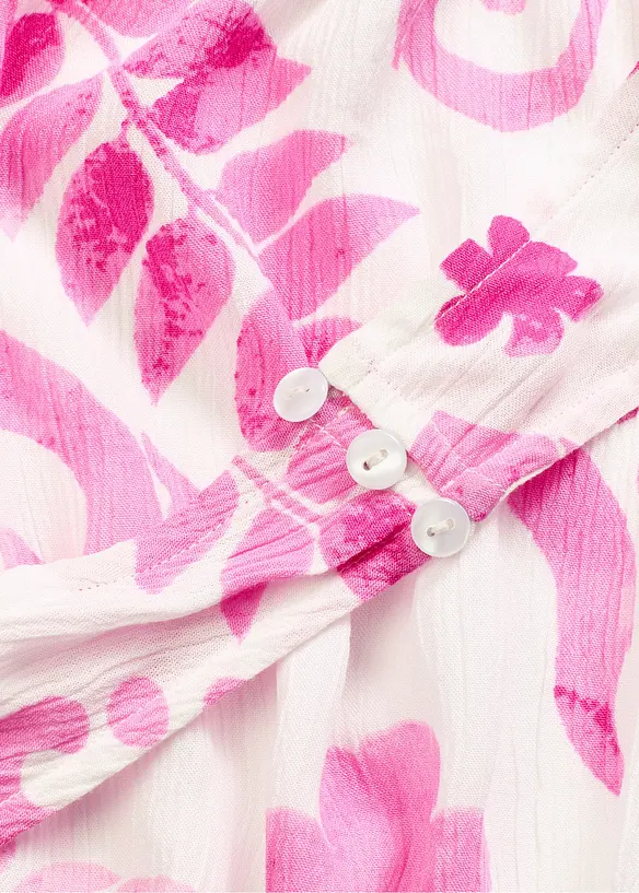 Blousetop met halternek van gestructureerde viscose, bonprix