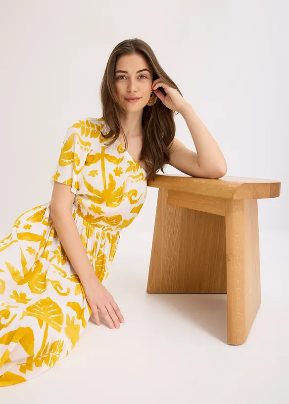 One shoulder jurk van gestructureerde viscose, bonprix