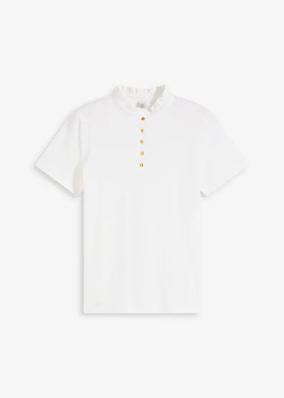 Katoenen shirt met ruches, bonprix