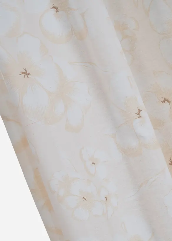 Gordijn met bloemmotief van gerecycled polyester (1 stuk), bonprix