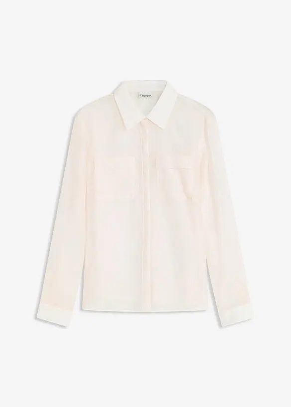 Transparante blouse met structuur, bonprix