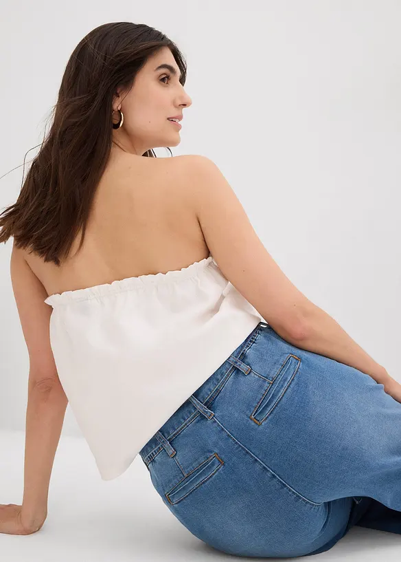 Wijde jeans, high waist, cropped, bonprix
