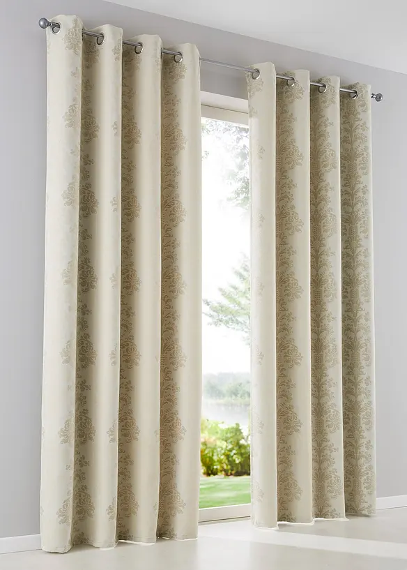 Isolerend verduisterend gordijn van jacquard (1 stuk), bonprix