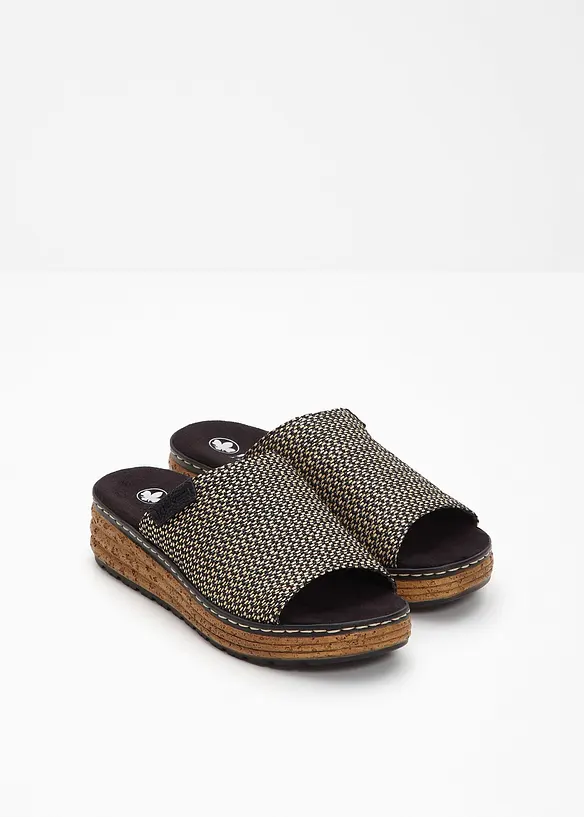 Rieker slippers met sleehak, Rieker
