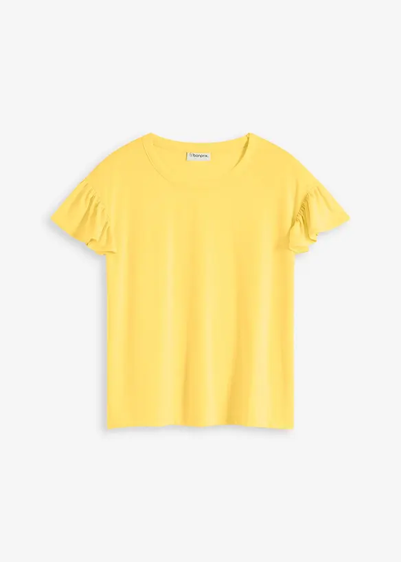 Shirt met volants op de mouwen, bonprix