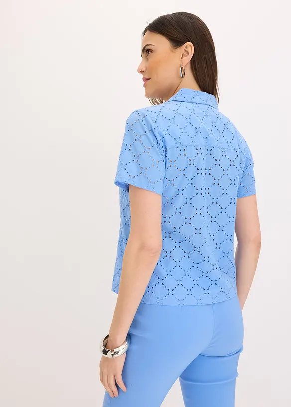 Blouse met broderie anglaise, bonprix