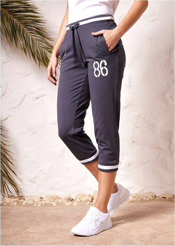 3/4 joggingbroek in een katoen-wolmix, bonprix