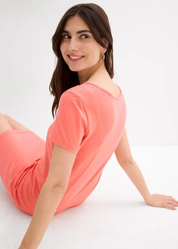 Jersey jurk met biologisch katoen en stretch, bonprix