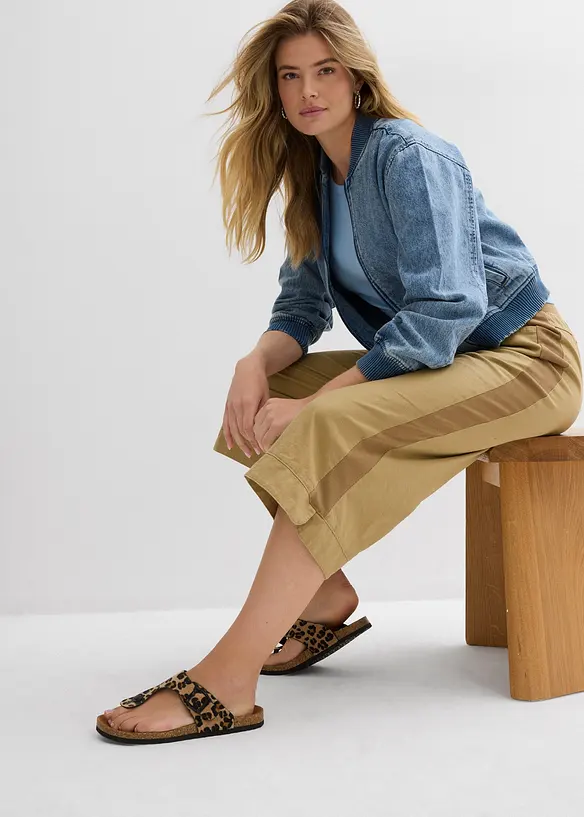 3/4 broek van een linnen-katoenmix, bonprix
