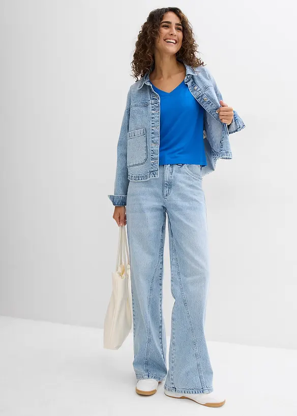 Oversized shirt van soepele viscosemix, bonprix