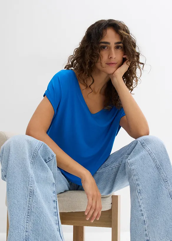 Oversized shirt van soepele viscosemix, bonprix