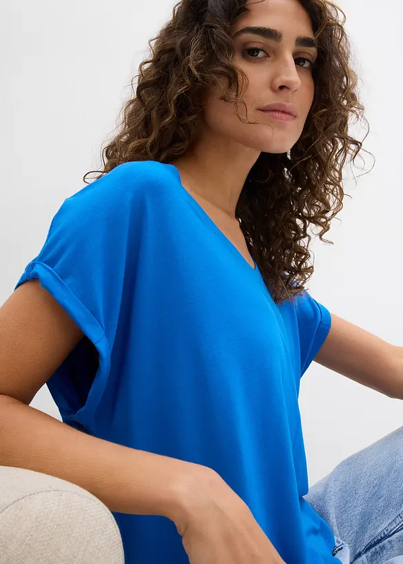 Oversized shirt van soepele viscosemix, bonprix