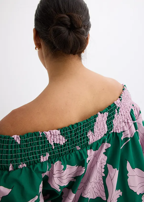 Carmen jurk van puur katoen met print, bonprix