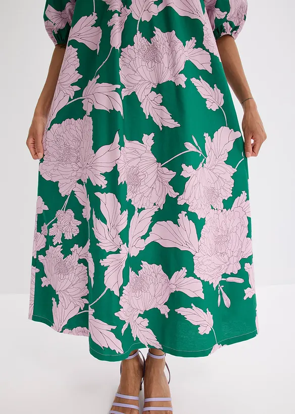 Carmen jurk van puur katoen met print, bonprix