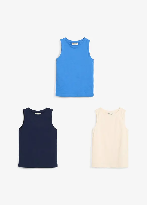 Top van puur biologisch katoen ( set van 3), bonprix