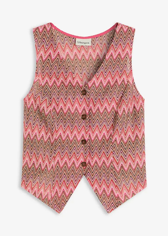 Gilet met gehaakte look, bonprix