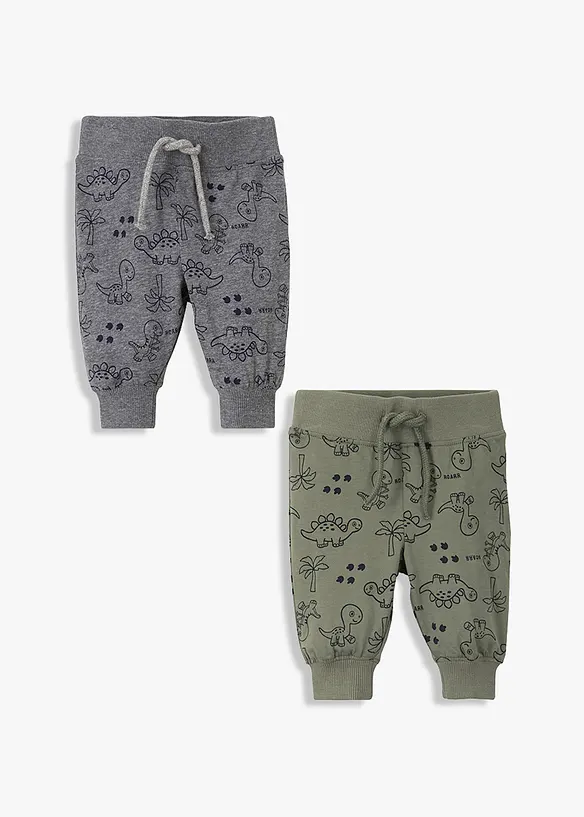 Baby shirtbroek (set van 2) van biologisch katoen, bonprix