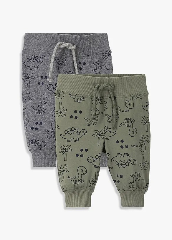 Baby shirtbroek (set van 2) van biologisch katoen, bonprix