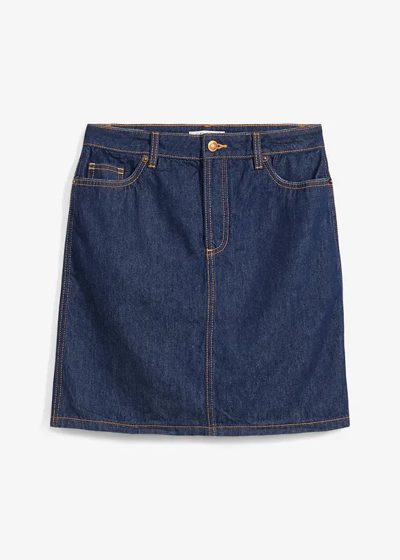 Spijkerrok mid waist, low stretch, bonprix