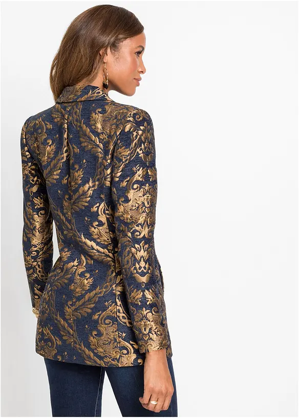 Blazer in glanzende jacquard, bonprix
