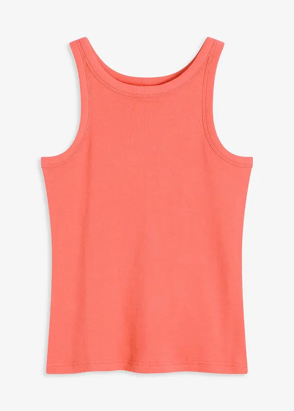 Geribde tanktop van biologisch katoen, bonprix