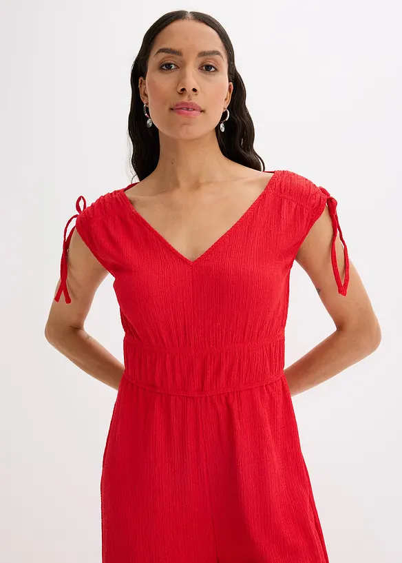 Jumpsuit van gestructureerde crêpe, bonprix