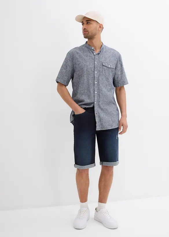 Stretch jeans bermuda met omgeslagen zoom, regular fit, bonprix