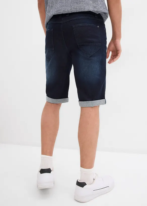 Stretch jeans bermuda met omgeslagen zoom, regular fit, bonprix