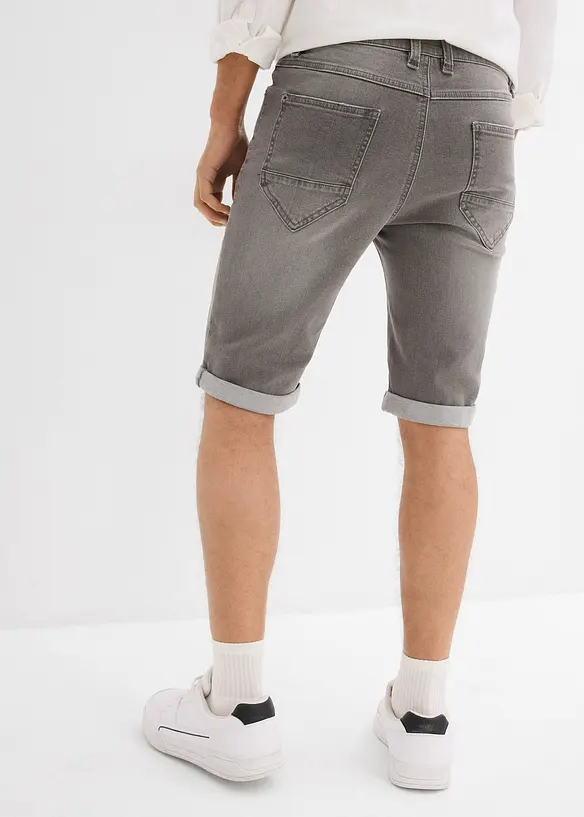 Stretch jeans bermuda met omgeslagen zoom, regular fit, bonprix