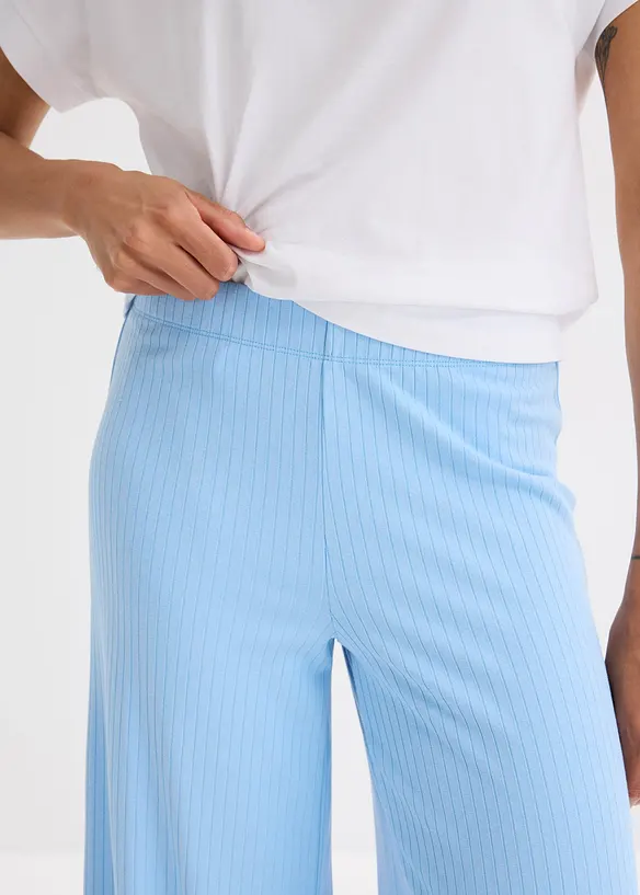 Palazzo broek met een comfortabele tailleband, bonprix