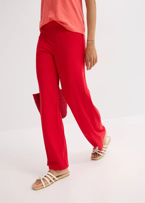 Palazzo broek met een comfortabele tailleband, bonprix