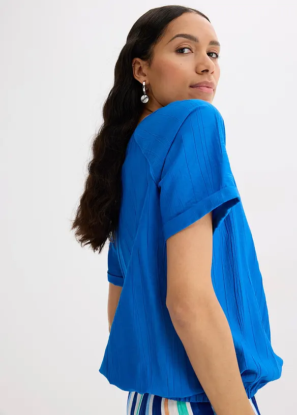 Blouse met korte mouwen van zachte viscose, bonprix